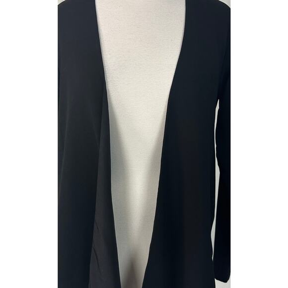 Kardashian Kollection Small Black Tie Waist Open Front Cardigan Polyester - Picture 6 of 10